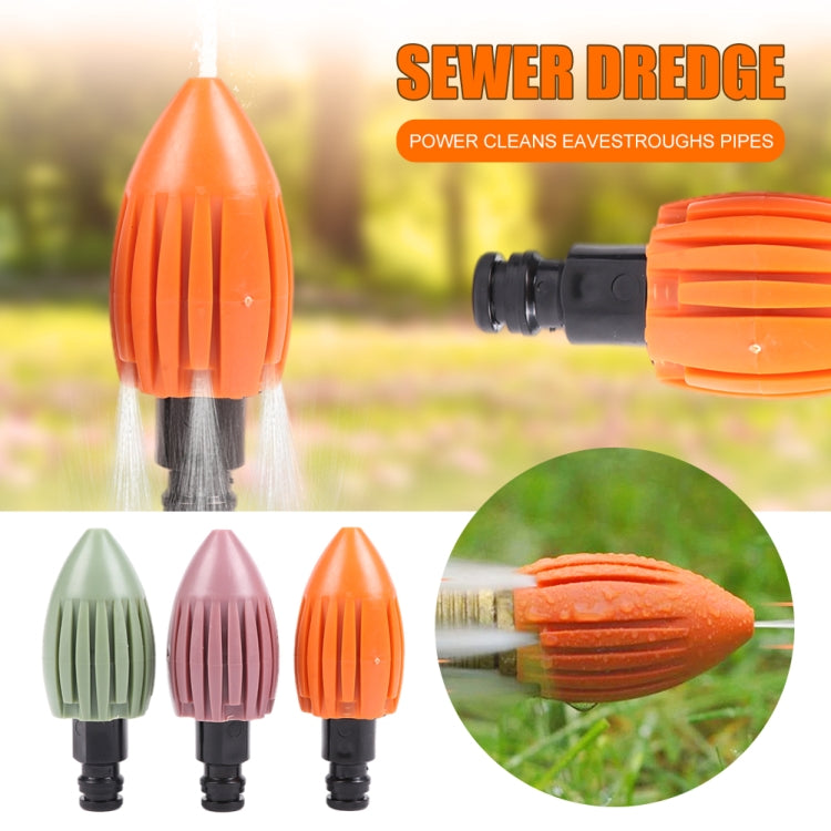 Water Rocket Washer Garden Hose Cleaning Head Drainage Trench Pressure Washer(Orange) - Others by PMC Jewellery | Online Shopping South Africa | PMC Jewellery