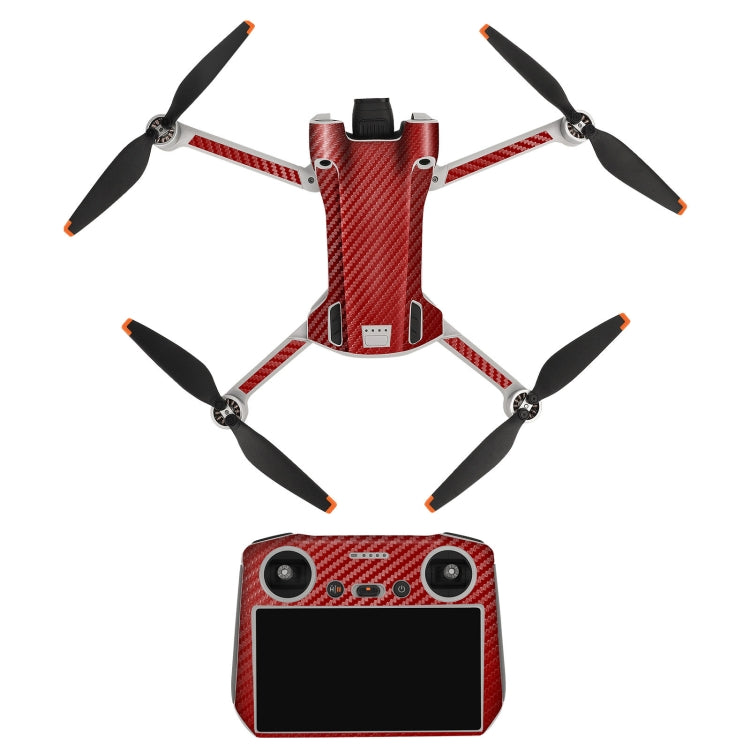 Sunnylife Drone+Remote Control Protective Sticker For DJI Mini 3 Pro RC Version(Carbon Red) - Stickers by Sunnylife | Online Shopping South Africa | PMC Jewellery | Buy Now Pay Later Mobicred