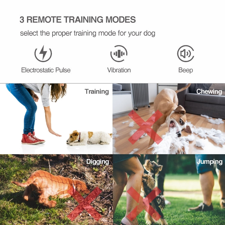 Intelligent Remote Control Dog Trainer Automatic Barking Stop Collar(Black) - Training Aids by PMC TechLife | Online Shopping South Africa | PMC TechLife | Buy Now Pay Later Mobicred