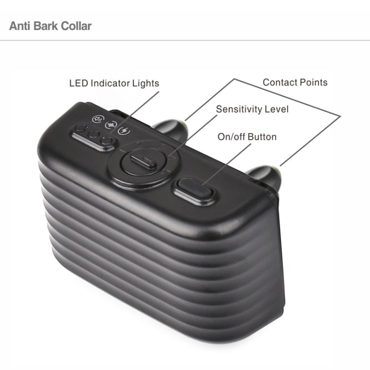 Remote Control Trainer Dog Collar Automatic Bark Stop Device, Specification: 1 Drag 1 (Black) - Training Aids by PMC TechLife | Online Shopping South Africa | PMC TechLife | Buy Now Pay Later Mobicred