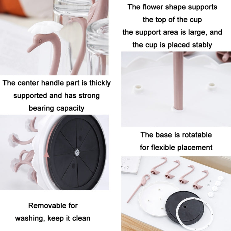 Home Portable Drainer Cup Holder With Rotatable Tray, Specification: Four Cups(Blue) - Shelf by PMC TechLife | Online Shopping South Africa | PMC TechLife | Buy Now Pay Later Mobicred