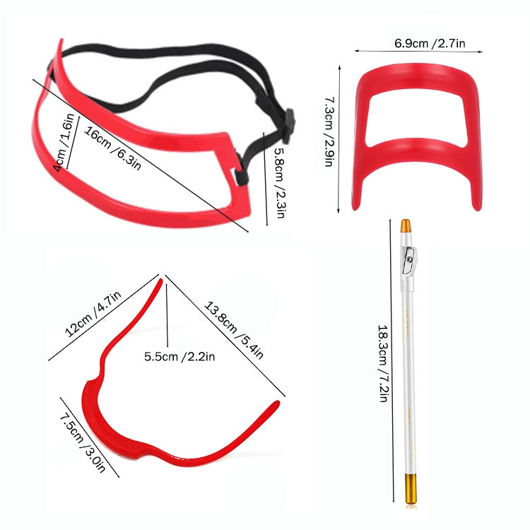 2 Sets Beard Styling Board Shaving Barber Tools, Style: Shape Ruler+Pen+Bearded Model - free shipping - PMC TechLife - Order now!