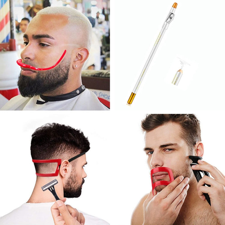 2 Sets Beard Styling Board Shaving Barber Tools, Style: Shape Ruler+Pen+Bearded Model - free shipping - PMC TechLife - Order now!