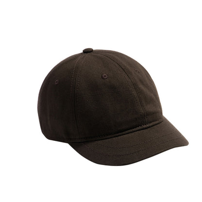 Soft Top Retro All-match Short-brimmed Hat Big Head Peaked Cap(Coffee) - Peaked Cap by PMC Jewellery | Online Shopping South Africa | PMC Jewellery