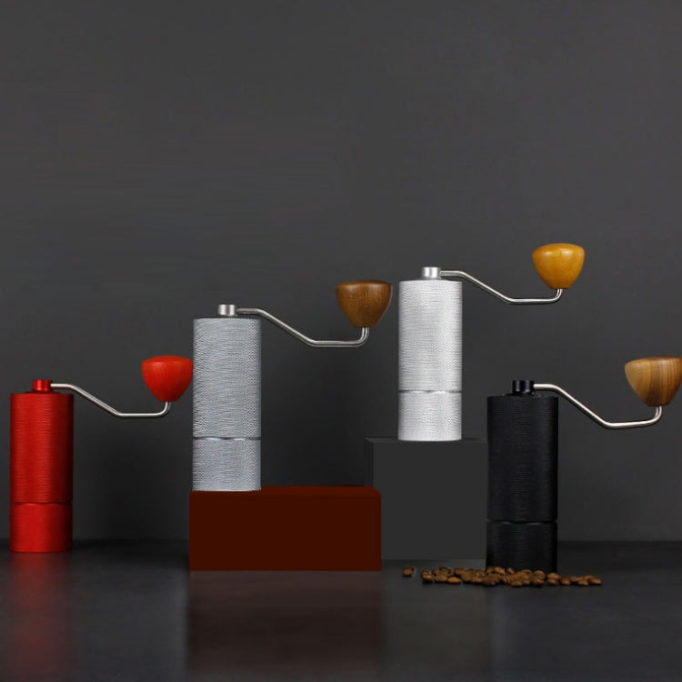 CNC Stainless Steel Hand Crank Coffee Bean Grinder, Specification: Pentagon Red - free shipping - PMC TechLife - Order now!
