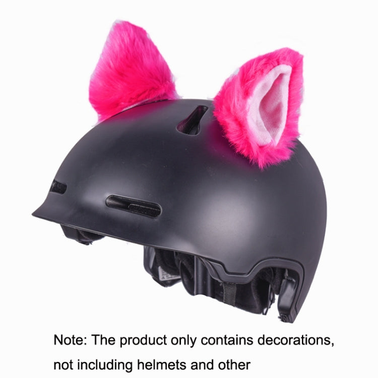 4PCS Motorcycle Plush Ear Helmet Decoration(Pink) - Ornamental Parts by PMC Jewellery | Online Shopping South Africa | PMC Jewellery