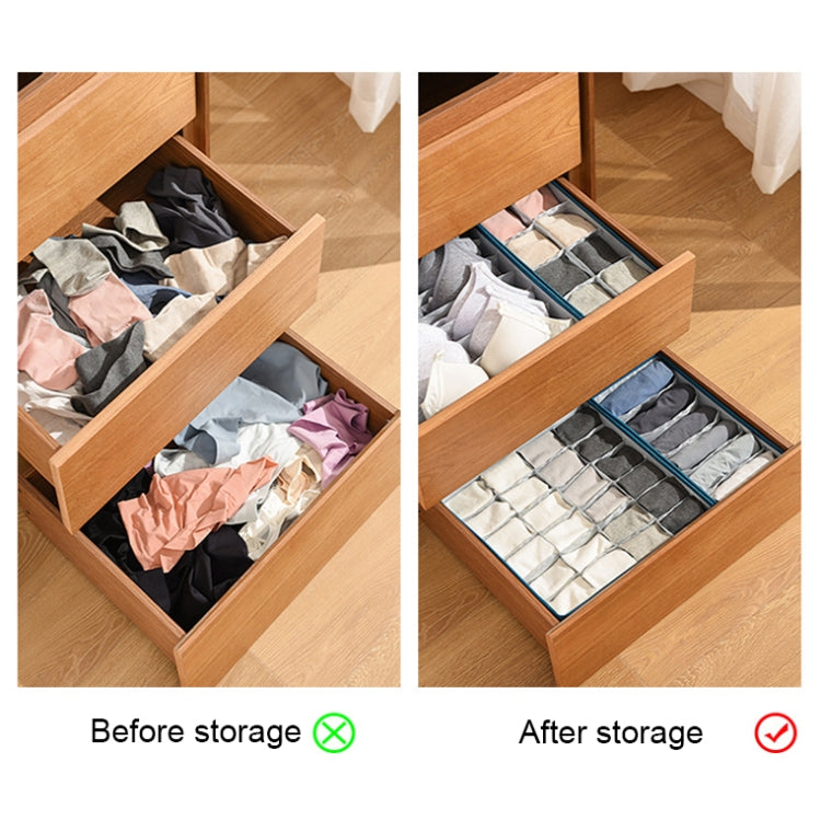 Foldable Drawer Clothes Storage Box, Spec: 24 Grids (Gray) - Storage Boxes by PMC TechLife | Online Shopping South Africa | PMC TechLife