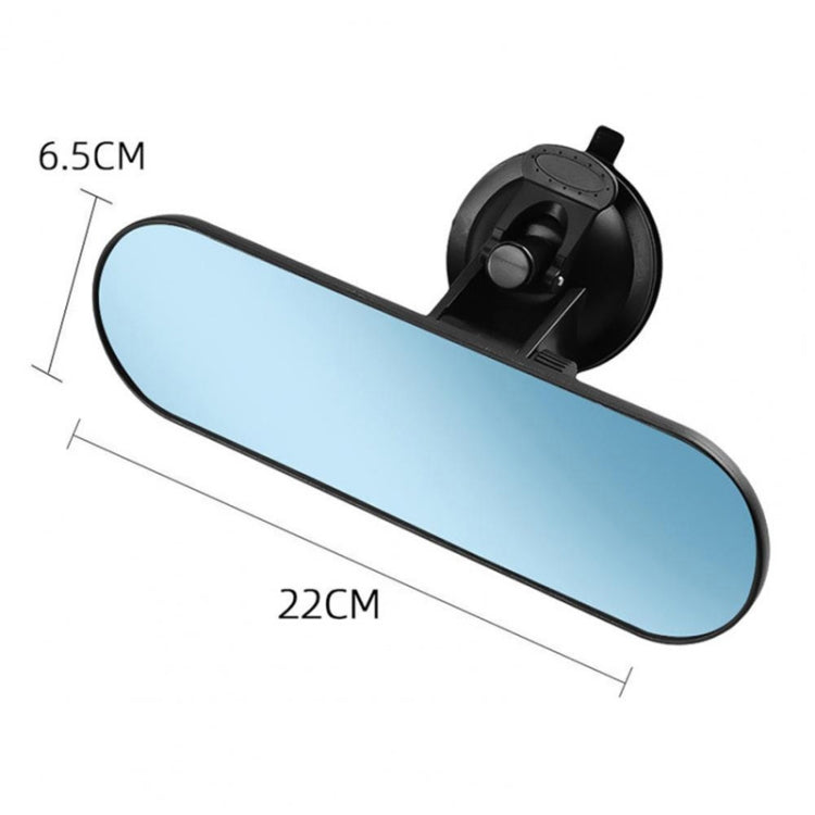 CZC-220 Car Strong Suction Cup Big Vision Flat Rearview Mirror(White Mirror) - Interior Mirrors by PMC TechLife | Online Shopping South Africa | PMC TechLife | Buy Now Pay Later Mobicred