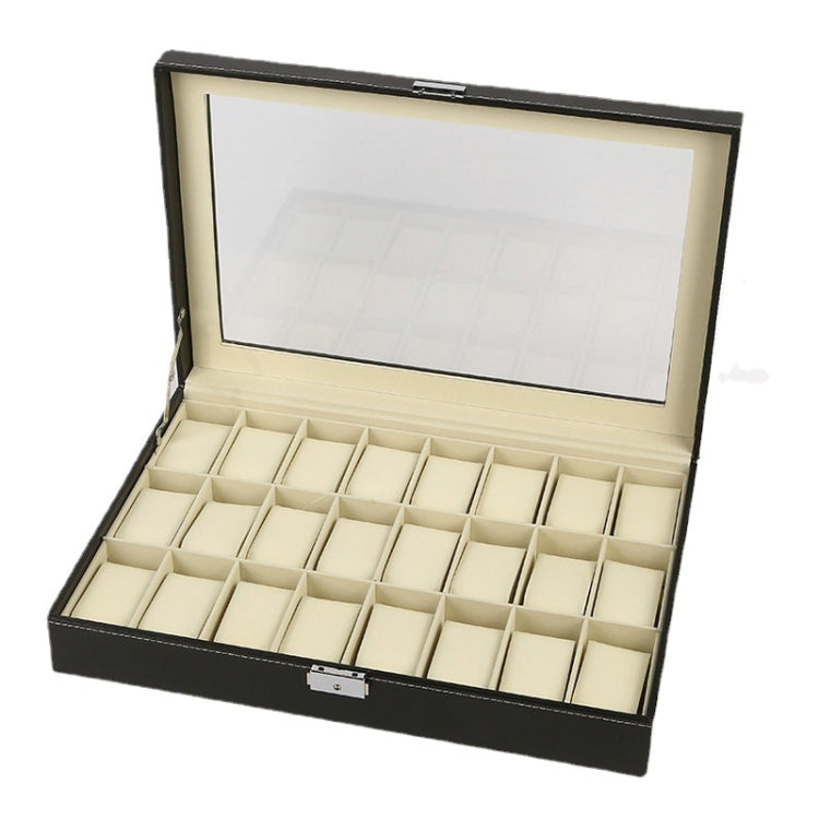 24 Bit PU Leather Watch Storage Box Display Box - free shipping - PMC TechLife - Order now!