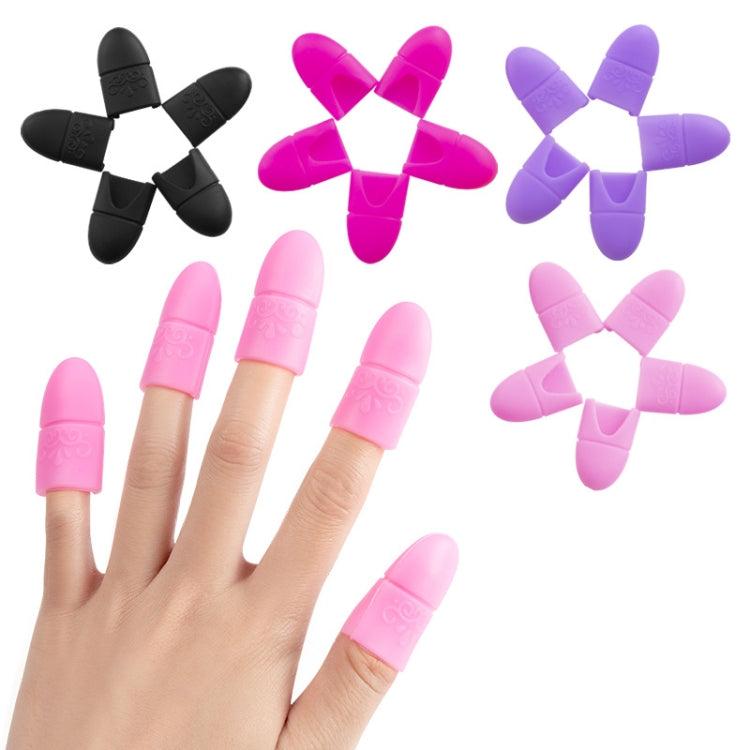 4 PCS Nail Removal Clip Free Silicone Finger Sleeves(Rose Red) - Nail Art Equipment by PMC Jewellery | Online Shopping South Africa | PMC Jewellery | Buy Now Pay Later Mobicred