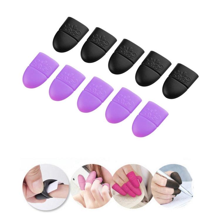 4 PCS Nail Removal Clip Free Silicone Finger Sleeves(Black) - Nail Art Equipment by PMC Jewellery | Online Shopping South Africa | PMC Jewellery