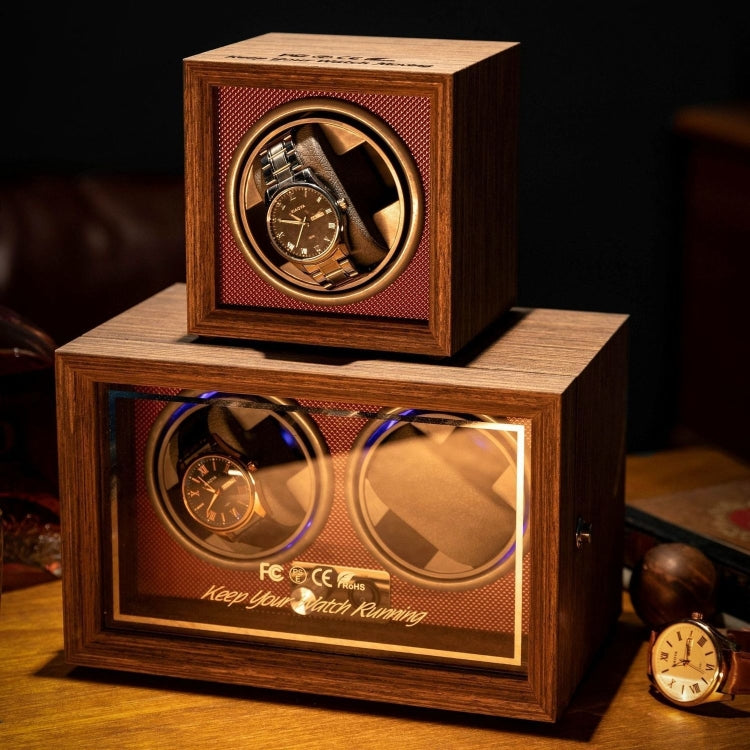 USB Automatic Mechanical Watch Shaker Watch Rotates Places Storage Box, Color: 2 Watches Red - free shipping - PMC TechLife - Order now!