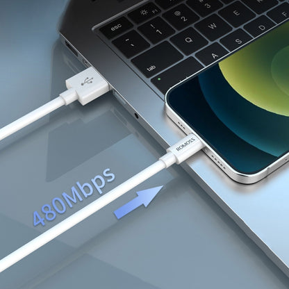 ROMOSS CB12 2.4A Mobile Phone USB Charging Data Cable for iPhone, Length: 1.5m - Normal Style Cable by ROMOSS | Online Shopping South Africa | PMC Jewellery | Buy Now Pay Later Mobicred