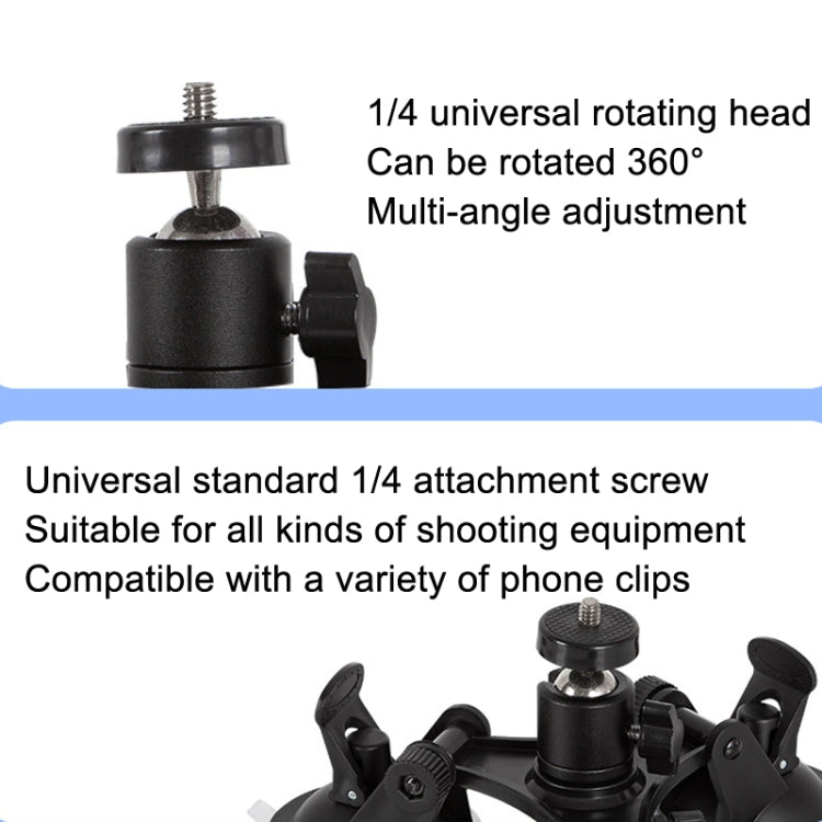 Car General Purpose Vehicle Bracket Suction Cup Fixed Glass Video Shooting Base, Shape: Suction Cup+PTZ+Gopro Screw - free shipping - PMC TechLife - Order now!
