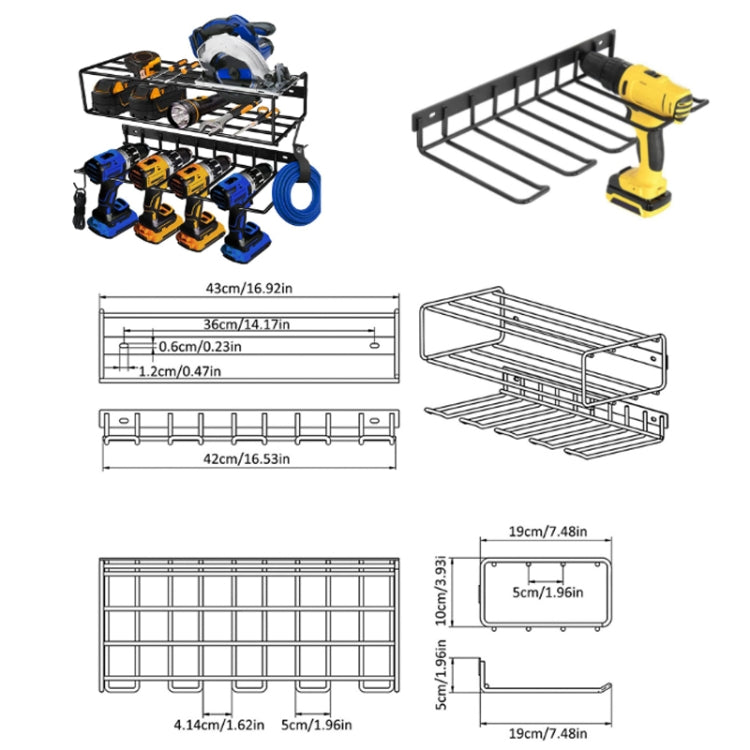 Wall Mounted Handheld Drill Tool Storage Rack, Specification: Single Rack - Others by PMC TechLife | Online Shopping South Africa | PMC TechLife