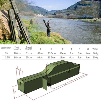 LEO 27746 Folding Fishing Rod Bag Long Fishing Gear Soft Bag, Length: 1m Army Green - Storage Boxes & Storage Bags by LEO | Online Shopping South Africa | PMC Jewellery