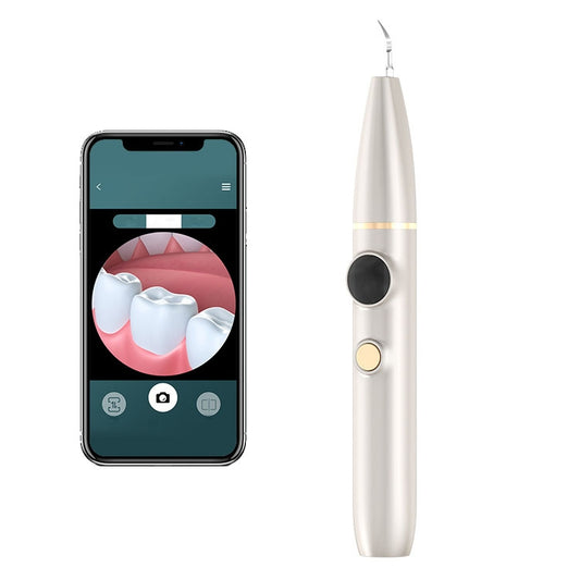 Tartar and Calculus Remover Oral Cleaning Ultrasonic Scaler Electric Visual Scaler(Champagne) - Oral Irrigators by PMC Jewellery | Online Shopping South Africa | PMC Jewellery