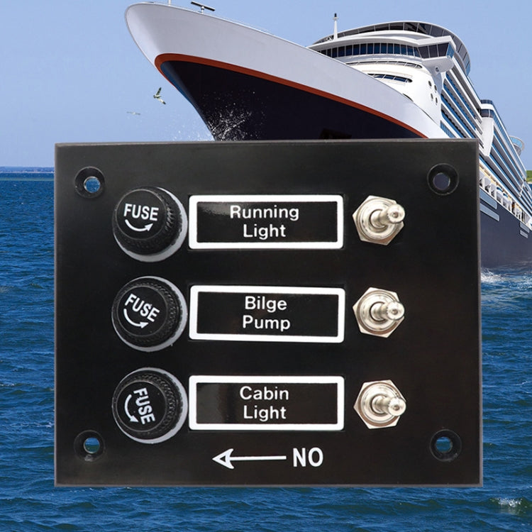 3 Groups Shake Switch AOS3045 Switch Panel Marine Retrofit Each With Independent Fuse Protection - Car Switches by PMC Jewellery | Online Shopping South Africa | PMC Jewellery | Buy Now Pay Later Mobicred