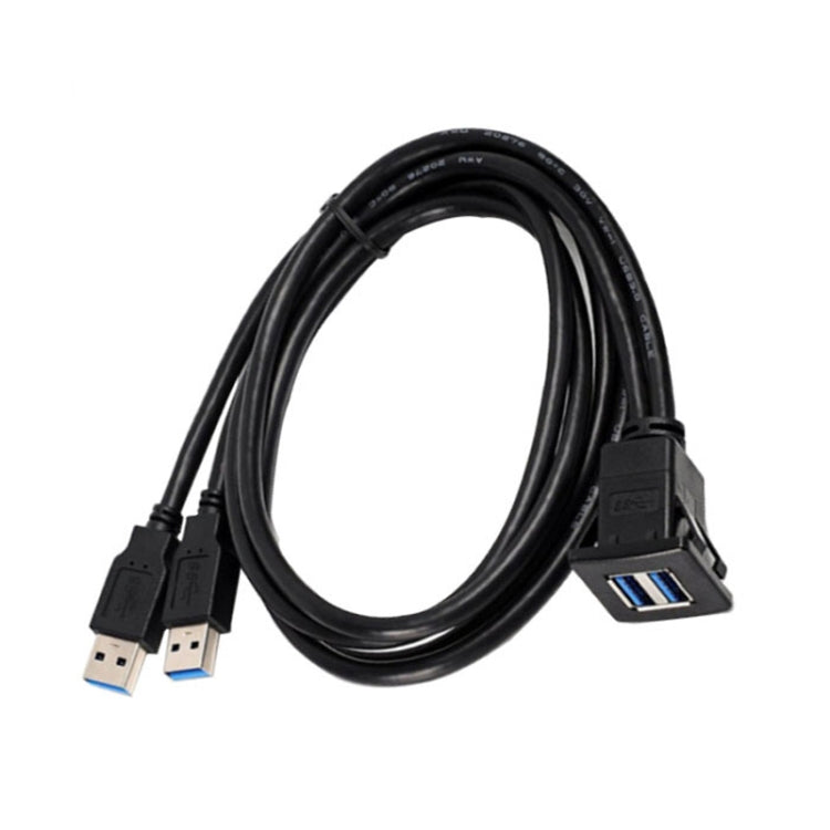 RF-56 Dual-port USB3.0 Waterproof Cable Car Dashboard Audio Extension Line, Cable Length: 1m - DIY Cables by PMC Jewellery | Online Shopping South Africa | PMC Jewellery