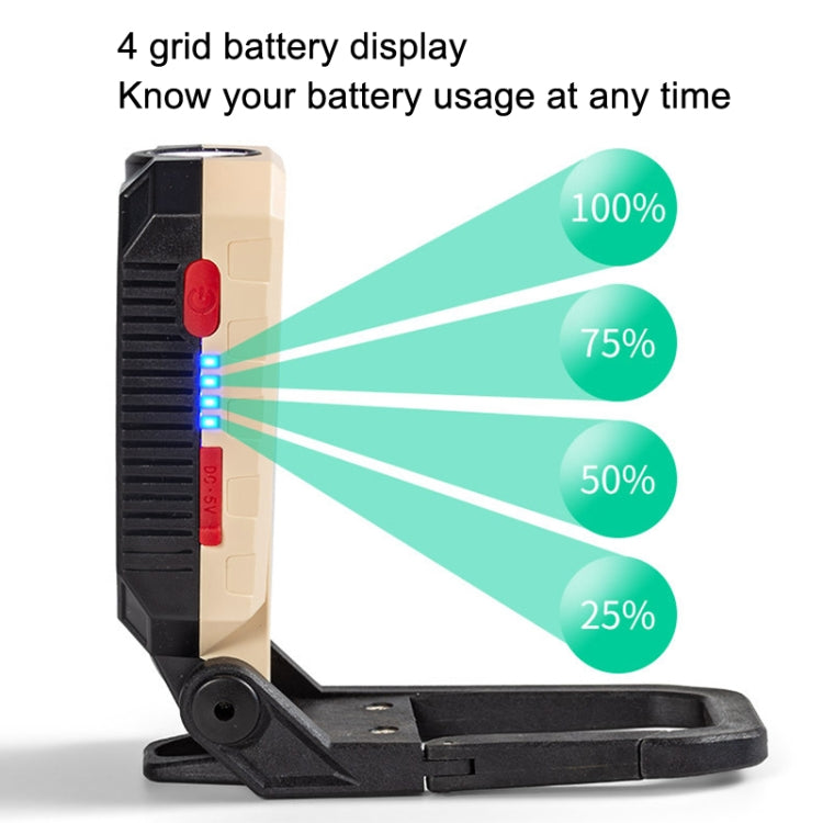 E-SMARTER COB Work Light USB Emergency Flashlight Maintenance Lamp, Style: W599A 10 Hole - Camping Lighting by E-SMARTER | Online Shopping South Africa | PMc TechLife | Buy Now Pay Later Mobicred