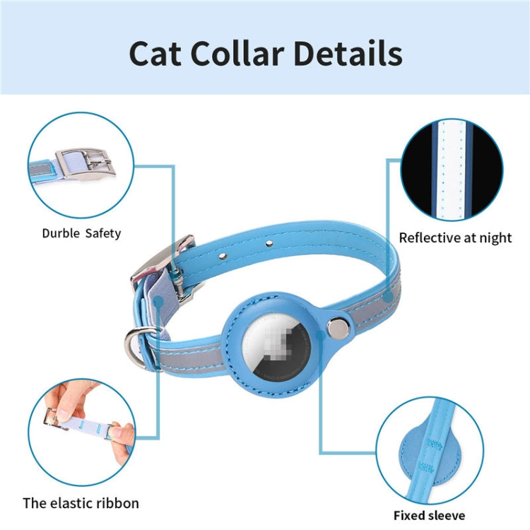 For Airtag Tracker Protective Cover Pet PU Collar, Specification: XS(Black) - Pet Series by PMC TechLife | Online Shopping South Africa | PMC TechLife