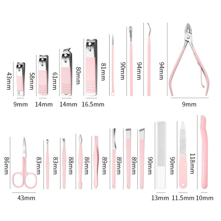 Stainless Steel Nail Clipper Set Beauty Eyebrow Trimmer, Color: 26 PCS/Set Silver - Nail Clipper by PMC Jewellery | Online Shopping South Africa | PMC Jewellery