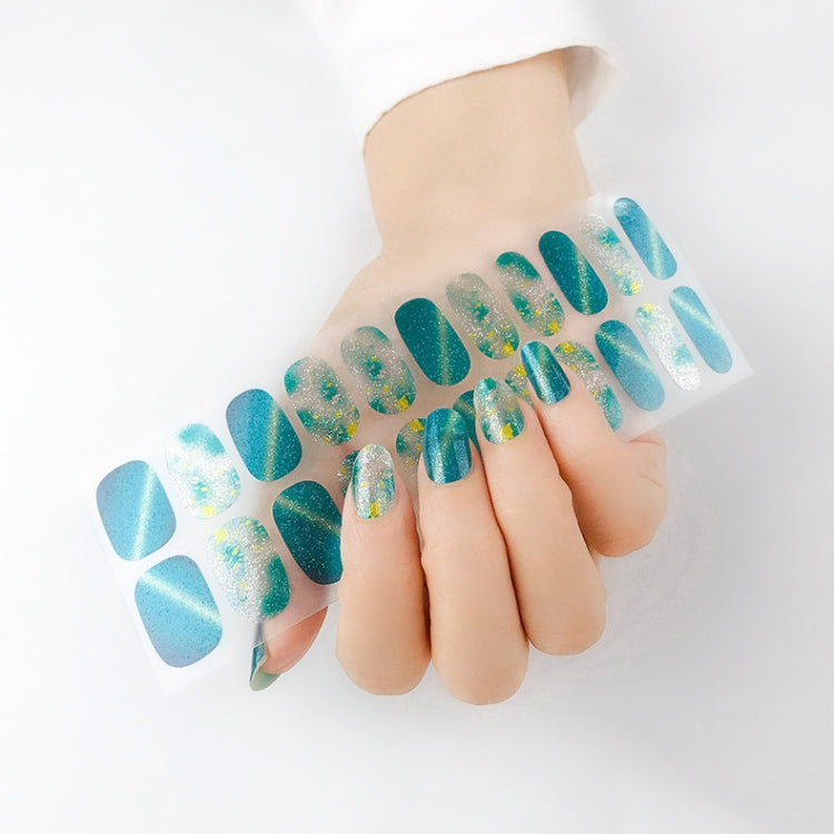 22 Fingers Shiny Onion Powder Starry Waterproof Nail Sticker(ZX-3028) - Nail Stickers by PMC Jewellery | Online Shopping South Africa | PMC Jewellery | Buy Now Pay Later Mobicred