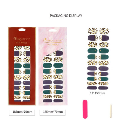 22 Fingers Shiny Onion Powder Starry Waterproof Nail Sticker(ZX-3034) - Nail Stickers by PMC Jewellery | Online Shopping South Africa | PMC Jewellery | Buy Now Pay Later Mobicred