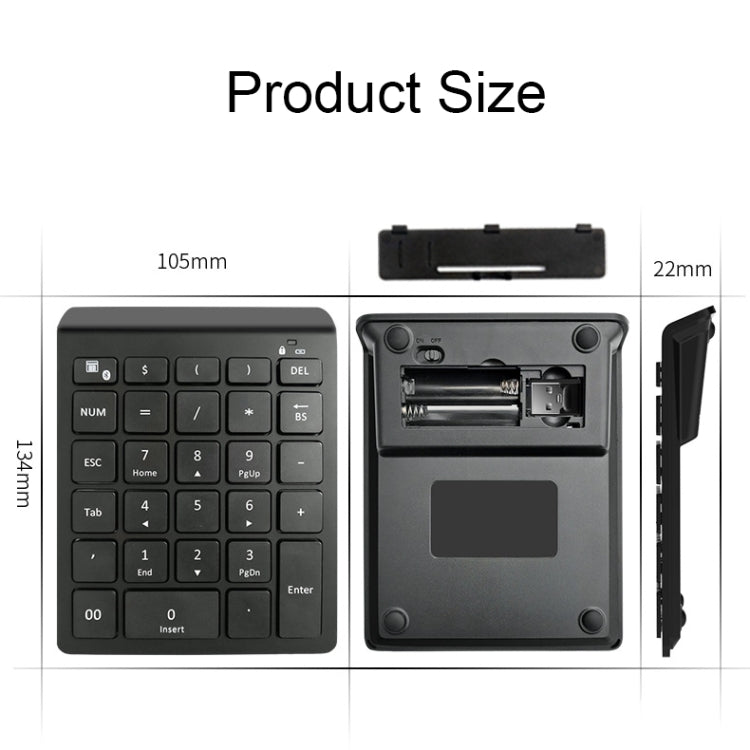 BT302 28 Keys Laptop Mini Wireless Keyboard, Spec: Bluetooth (Black) - free shipping - PMC Jewellery - Order now!