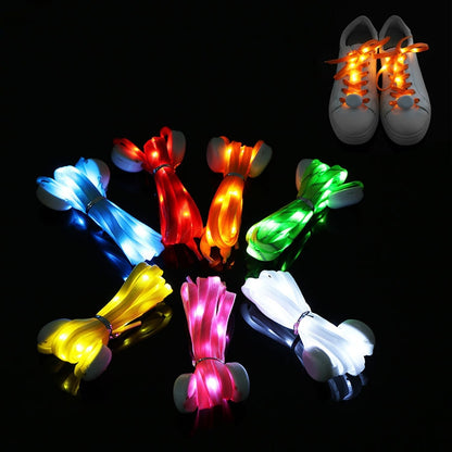 1 Pair  LED Light-up Shoelace Stage Performance Luminous Shoelace,Color: Green - shoelaces by PMC Jewellery | Online Shopping South Africa | PMC Jewellery