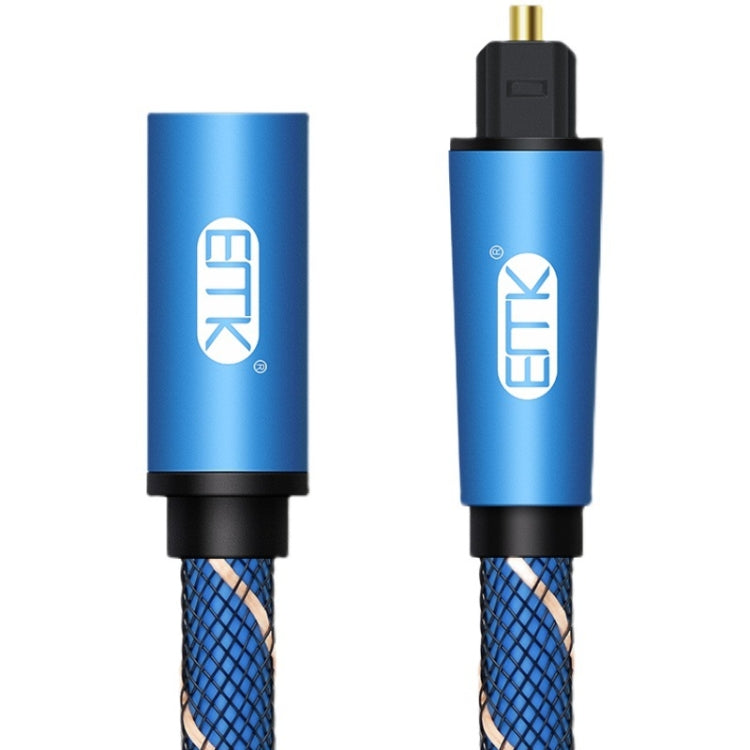 EMK Male To Female SPDIF Paired Digital Optical Audio Extension Cable, Cable Length: 2m (Blue) - Audio Optical Cables by EMK | Online Shopping South Africa | PMC Jewellery | Buy Now Pay Later Mobicred