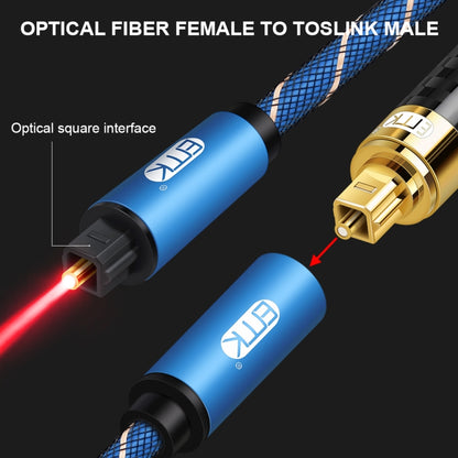 EMK Male To Female SPDIF Paired Digital Optical Audio Extension Cable, Cable Length: 2m (Blue) - Audio Optical Cables by EMK | Online Shopping South Africa | PMC Jewellery | Buy Now Pay Later Mobicred