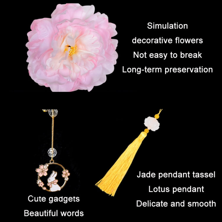 Moon Festival Hand Lantern Children Handmade DIY Materials, Color: Peach Pink Peony - Holiday Lights by PMC Jewellery | Online Shopping South Africa | PMC Jewellery | Buy Now Pay Later Mobicred