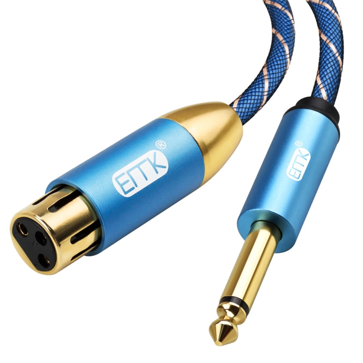 EMK KN603 2Pin 6.5mm Canon Line Balanced Audio Microphone Line,Cable Length: 1m(Blue) - free shipping - PMC Jewellery - Order now!