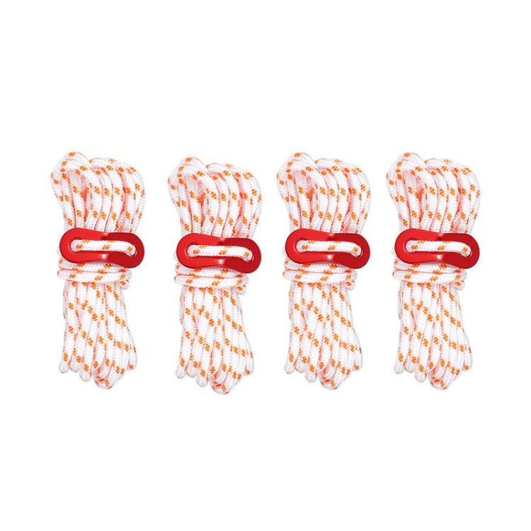 4 PCS / Set CLS Outdoor Camp Reflective Wind-Proof Camping Support Rod(White Non-reflective) - Tents & Accessories by CLS | Online Shopping South Africa | PMC TechLife | Buy Now Pay Later Mobicred