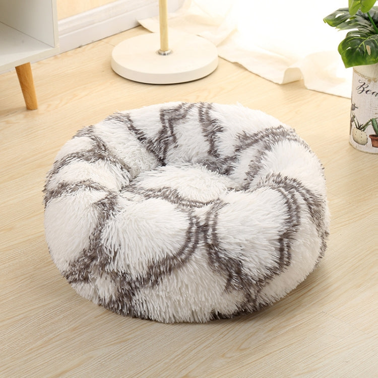 Long-haired Round Pet Kennel Warm Pet Bed, Specification: 60cm(Gray) - Beds by PMC TechLife | Online Shopping South Africa | PMC TechLife | Buy Now Pay Later Mobicred
