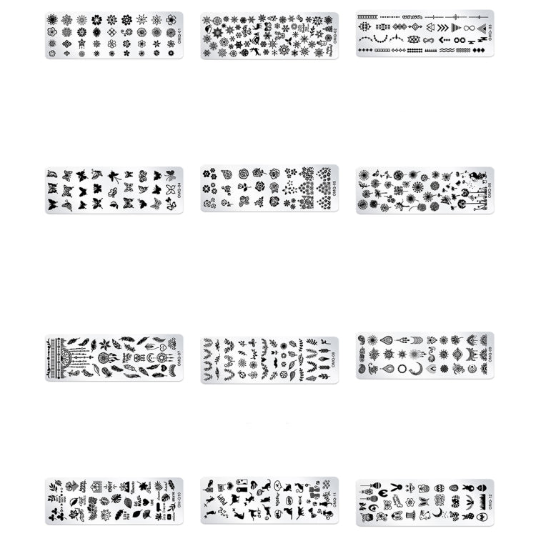 5 PCS Nail Art Print Template Nail Art Tools(OMQ-04) - free shipping - PMC Jewellery - Order now!