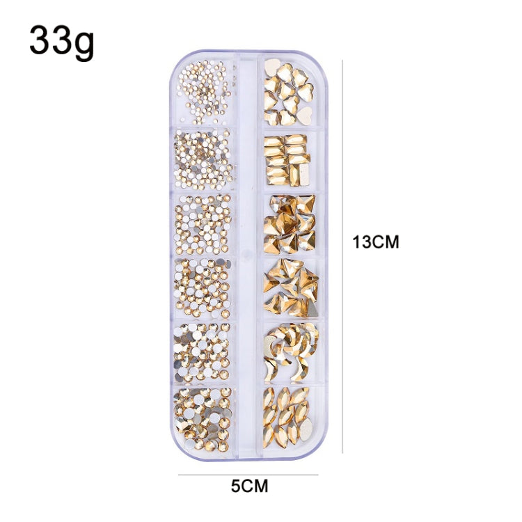 12 Grid Flat Bottom Shaped Nail Rhinestones Nail Decoration, Specification: 07 - Nail Stickers by PMC Jewellery | Online Shopping South Africa | PMC Jewellery | Buy Now Pay Later Mobicred