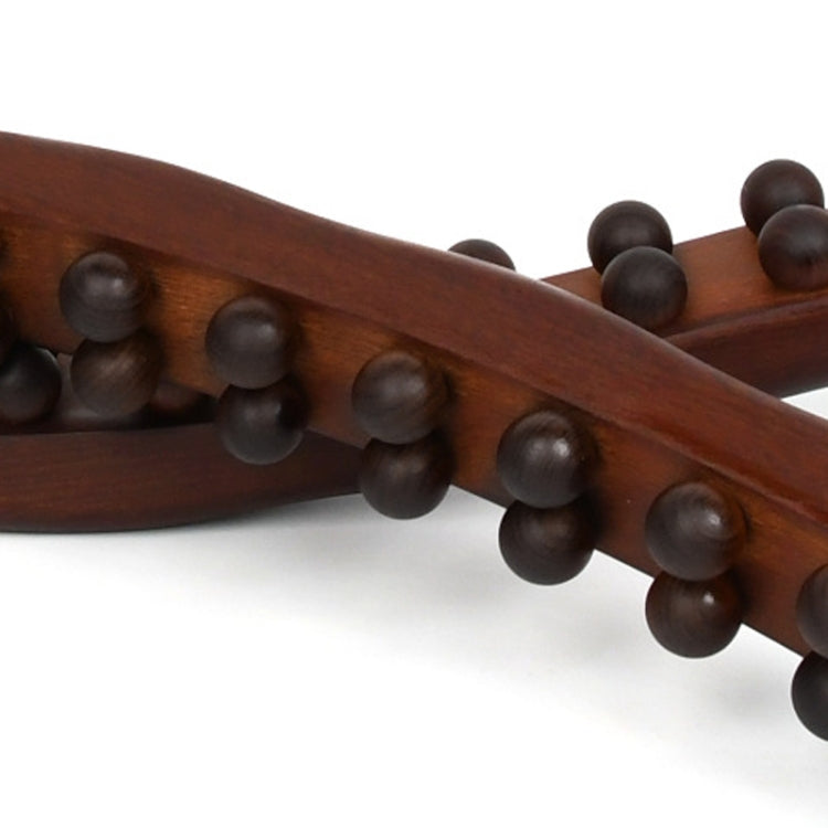Carbonized Double Row 20-bead Massage Rolling Stick Meridian Dredging Stick - Massage & Relaxation by PMC TechLife | Online Shopping South Africa | PMC TechLife