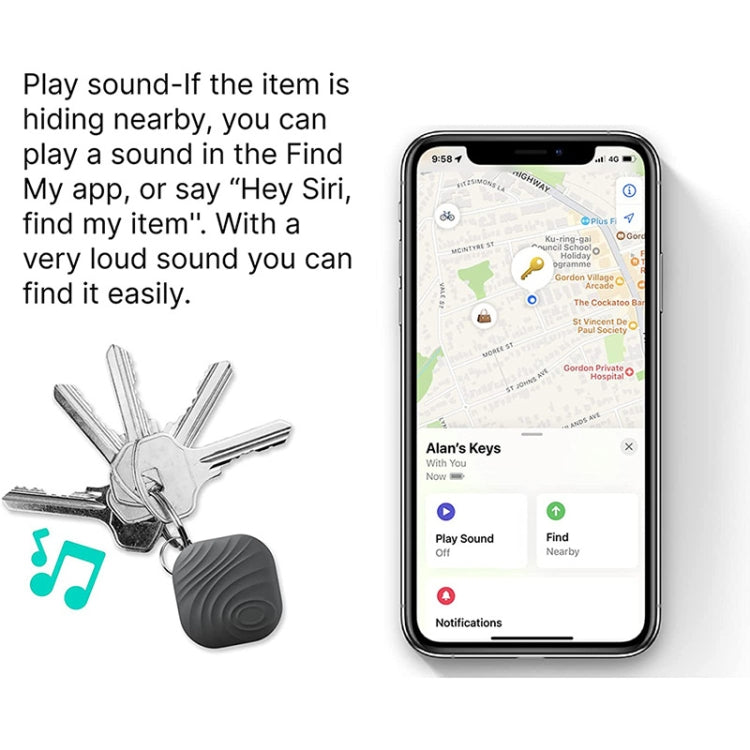 Nutale F11X Bluetooth Phone Key Anti-Lost Tracker Alarm(Gray) - Anti-lost Alarm by PMc TechLife | Online Shopping South Africa | PMc TechLife | Buy Now Pay Later Mobicred