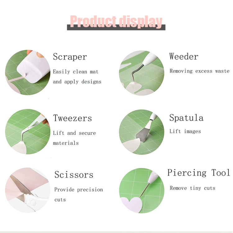 5 In 1 Vinyl Weeding Tool Set DIY Silhouette Embossed Engraving Tool - Burin &Cutting Knife by PMC TechLife | Online Shopping South Africa | PMC TechLife