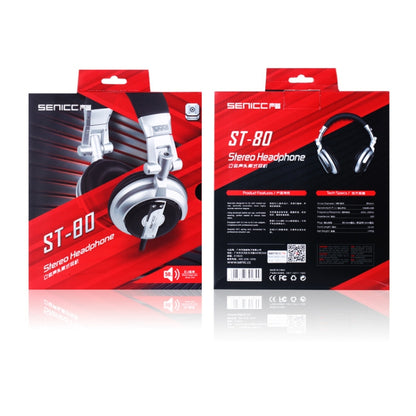 SENICC ST-80 Head-mounted HIFI Headset Spring Line Headset(Silver) - Multimedia Headset by SENICC | Online Shopping South Africa | PMC Jewellery | Buy Now Pay Later Mobicred