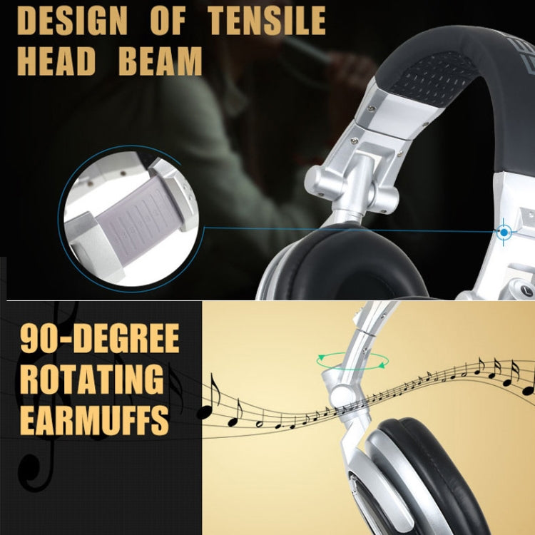 SENICC ST-80 Head-mounted HIFI Headset Spring Line Headset(Silver) - free shipping - PMC Jewellery - Order now!