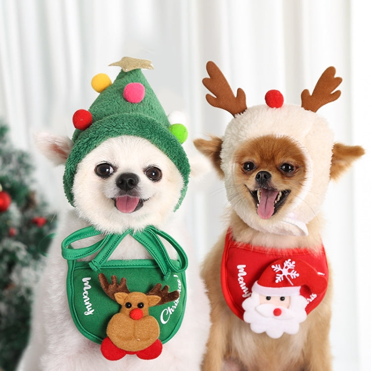 Pet Christmas Hat Saliva Festive Dressing Supplies, Color: Green Hat S - Caps by PMC Jewellery | Online Shopping South Africa | PMC Jewellery