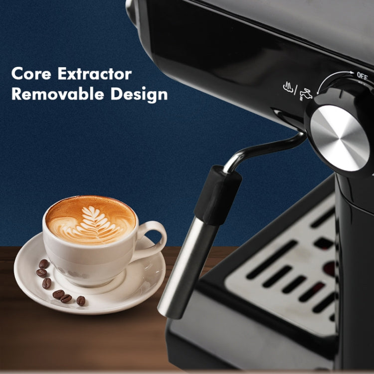 RAF R.104 Home Small Semi Automatic High Pressure Steam Milk Foaming Coffee Machine, EU Plug(Black) - free shipping - PMC TechLife - Order now!