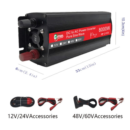 Gurxun 8000W High Power Household Car Sine Wave Inverter, Specification: 24V To 220V - Pure Sine Wave by Gurxun | Online Shopping South Africa | PMC Jewellery | Buy Now Pay Later Mobicred