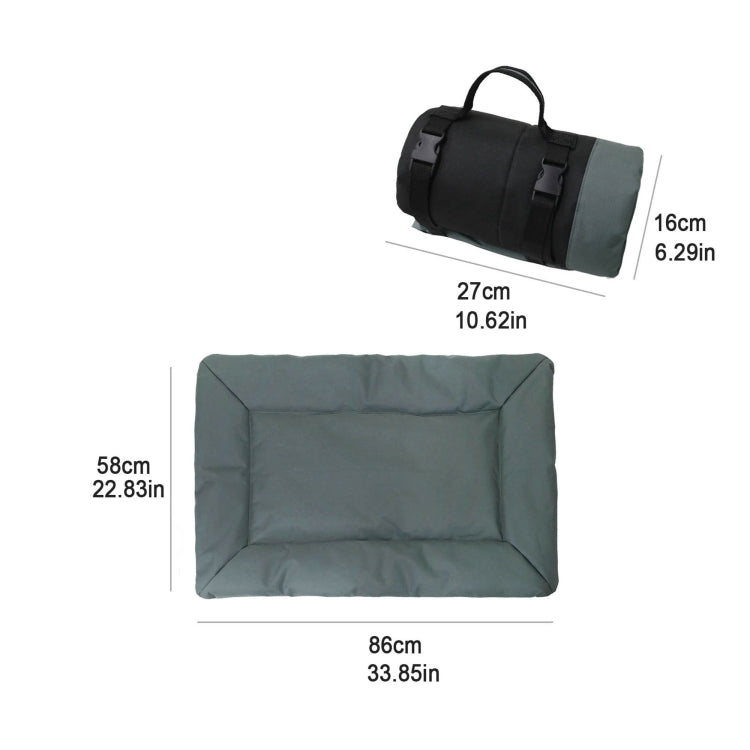 Outdoor Camping Foldable Pet Sleeping Pad 600D Oxford Cloth Waterproof Dog Pad(Grey) - Pads by PMC TechLife | Online Shopping South Africa | PMC TechLife | Buy Now Pay Later Mobicred
