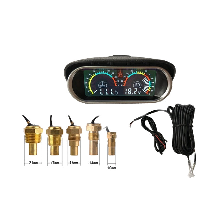 Agricultural Vehicle Car Modification Instrument, Style: Water Temperature (17mm) With Voltage - Clocks & Car Meters by PMC TechLife | Online Shopping South Africa | PMC TechLife | Buy Now Pay Later Mobicred