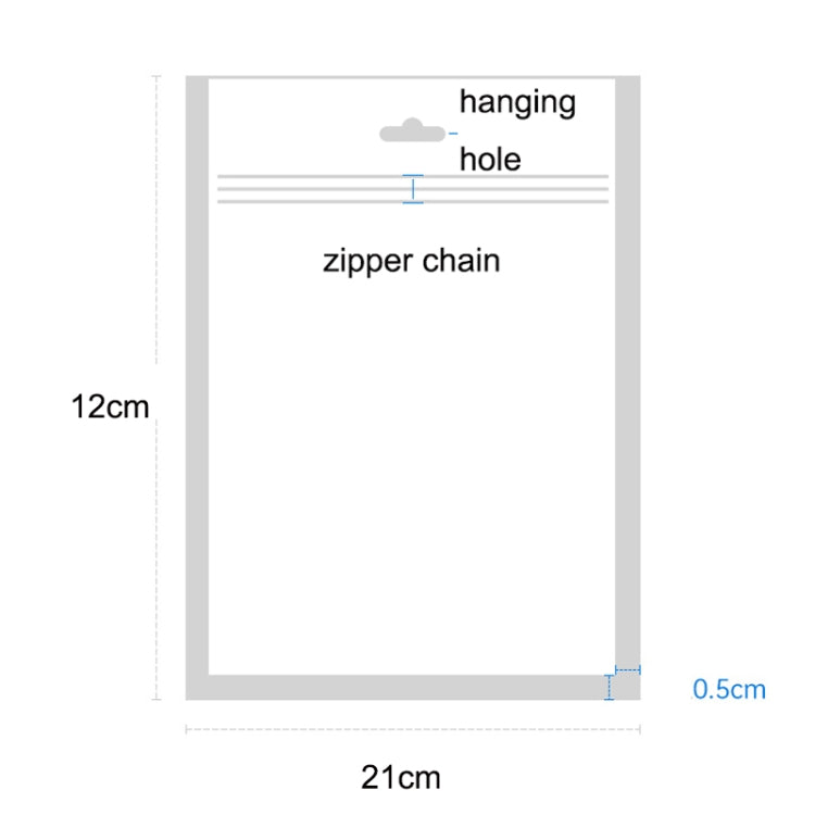 100PCS Phone Case Translucent Yin Yang Self-sealing Packaging Bag(Black) -  by PMC TechLife | Online Shopping South Africa | PMC TechLife