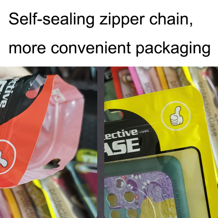 100PCS Phone Case Plastic Self-Sealing Pearl Packaging Bags, Size: 12x21cm (Black) - free shipping - PMC TechLife - Order now!